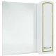 Зеркальный шкаф 78x80 см белый глянец золотая патина R Bellezza Амелия 4610313001388