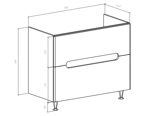 Тумба с раковиной белый глянец 100 см Bellezza Андрэа 4639017110011 + 5902115715297