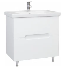 Тумба с раковиной белый глянец 65,4 см Bellezza Андрэа 4639010110018 + 4660018640214