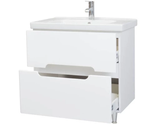 Тумба с раковиной белый глянец 65,4 см Bellezza Андрэа 4639010110018 + 4660018640214