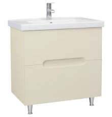 Тумба с раковиной бежевый глянец 80 см Bellezza Андрэа 4639013110077 + 4660018640207