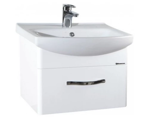 Тумба с раковиной белый глянец 55,5 см Bellezza Анкона 4639608190019 + 4690311045010