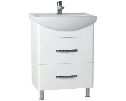 Тумба с раковиной белый глянец 60,5 см Bellezza Анкона 4639609110016 + 4690311009951