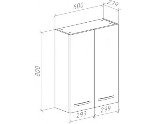 Шкаф подвесной белый глянец Bellezza Анкона 4649609180018