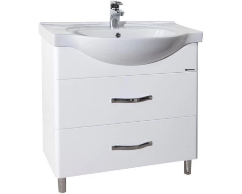 Тумба с раковиной белый глянец 70 см Bellezza Анкона 4639611110011 + 4690311008978