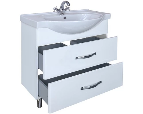 Тумба с раковиной белый глянец 70 см Bellezza Анкона 4639611110011 + 4690311008978