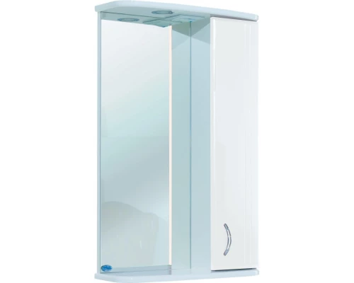 Зеркальный шкаф 50x72 см белый глянец R Bellezza Астра 4614906001014