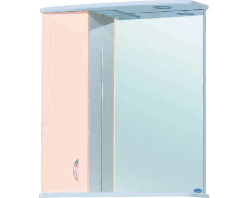 Зеркальный шкаф 60x72 см бежевый глянец/белый глянец L Bellezza Астра 4614909002070