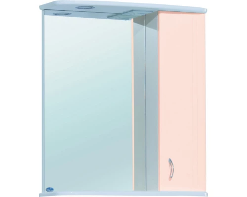 Зеркальный шкаф 60x72 см бежевый глянец/белый глянец R Bellezza Астра 4614909001073