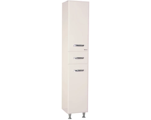 Пенал напольный с бельевой корзиной бежевый глянец L/R Bellezza Балтика 4628904100075