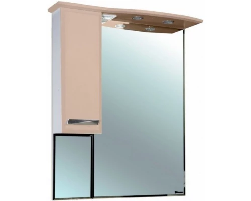 Зеркальный шкаф 88x100,4 см бежевый глянец/белый глянец L Bellezza Балтика 4618915002079