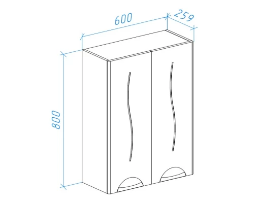 Шкаф подвесной белый глянец Bellezza Глория 4649509000010