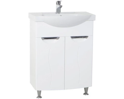 Тумба с раковиной белый глянец 65,5 см Bellezza Глория 4639510000017 + 4640021060940