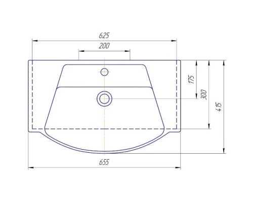 Тумба с раковиной белый глянец 65,5 см Bellezza Глория 4639510000017 + 4640021060940