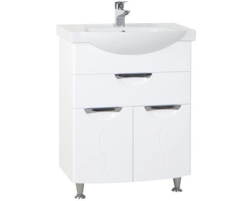 Тумба с раковиной белый глянец 65,5 см Bellezza Глория 4639510090016 + 4640021060940