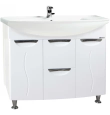 Тумба с раковиной белый глянец 86,5 см Bellezza Глория 4638514000016 + 4620008197357