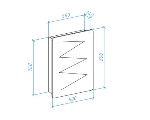 Зеркальный шкаф 60x76 см белый глянец R Bellezza Джела 4619809001017