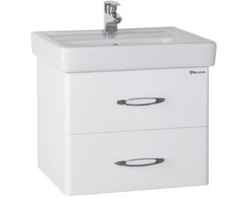 Тумба с раковиной белый глянец 60 см Bellezza Джела 4639809670013 + 4620000148562