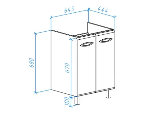 Тумба с раковиной белый глянец 70 см Bellezza Джела 4639811660019 + 4620000148555
