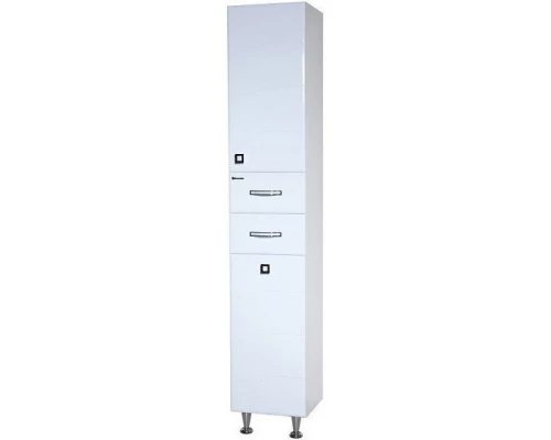 Пенал напольный с бельевой корзиной белый глянец L/R Bellezza Джулия 4621204120019