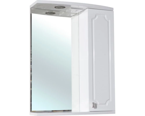 Зеркальный шкаф 55x72 см белый глянец R Bellezza Кантри 4619908001017