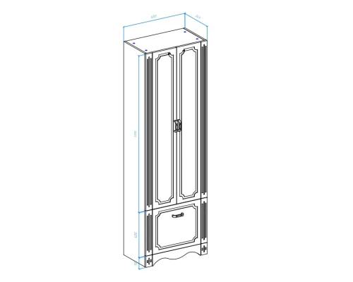 Пенал напольный белый глянец Bellezza Кантри 4629909090019