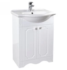 Тумба с раковиной белый глянец 60 см Bellezza Кантри 4639909000017 + 4607104871206