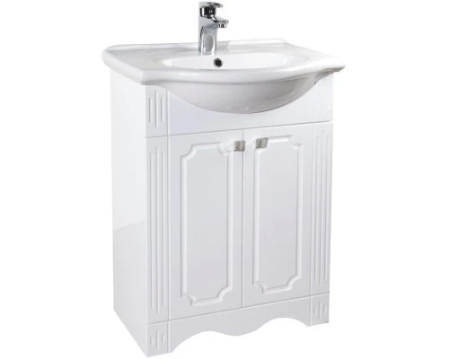 Тумба с раковиной белый глянец 60 см Bellezza Кантри 4639909000017 + 4607104871206