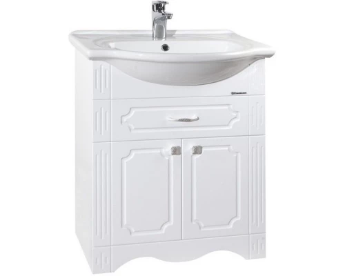 Тумба с раковиной белый глянец 65,5 см Bellezza Кантри 4639910090014 + 4607104872197