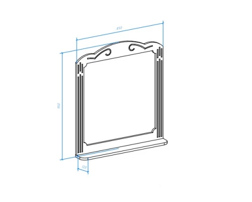 Зеркало 85x95 см белый глянец Bellezza Кантри 4619914000011