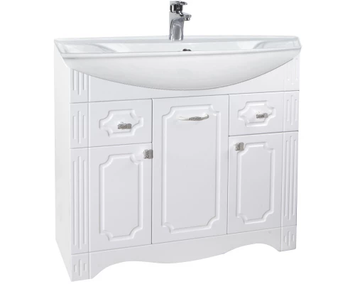 Тумба с раковиной белый глянец 86,5 см Bellezza Кантри 4639914000019 + 4620008197357