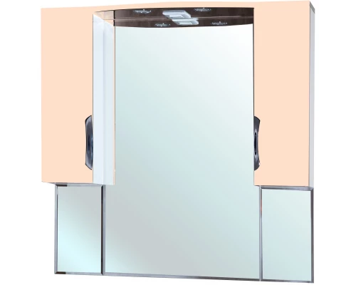 Зеркальный шкаф 101x100 см бежевый глянец/белый глянец Bellezza Лагуна 4612118000078