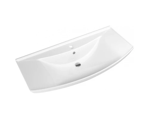 Тумба с раковиной бежевый глянец/белый глянец 106,5 см Bellezza Лагуна 4632118110072 + 4620008197340