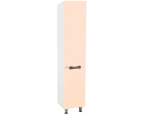 Пенал напольный с бельевой корзиной бежевый глянец/белый глянец R Bellezza Лагуна 4622104081073