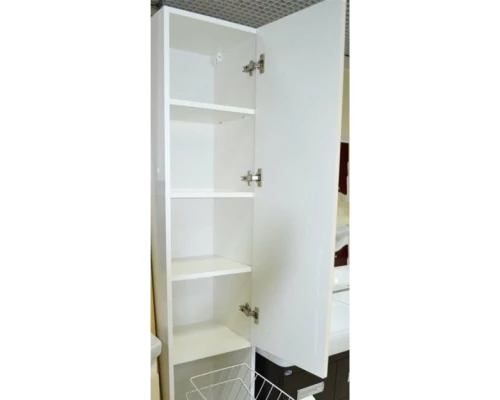 Пенал напольный с бельевой корзиной красный глянец/белый глянец R Bellezza Лагуна 4622107081032