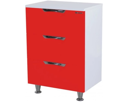 Комод красный глянец/белый глянец 50 см Bellezza Лагуна 4632106140036