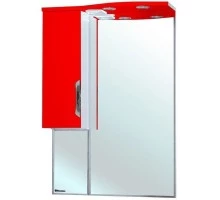 Зеркальный шкаф 65x100 см красный глянец/белый глянец L Bellezza Лагуна 4612110002032