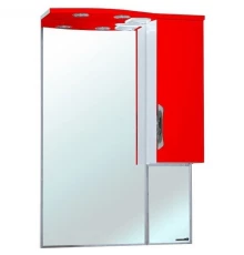 Зеркальный шкаф 65x100 см красный глянец/белый глянец R Bellezza Лагуна 4612110001035