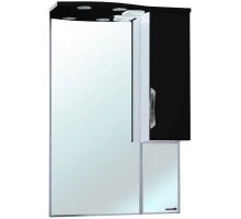 Зеркальный шкаф 65x100 см черный глянец/белый глянец R Bellezza Лагуна 4612110001042