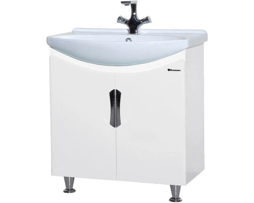 Тумба с раковиной белый глянец 65 см Bellezza Лагуна 4632110240012 + 4620000149897