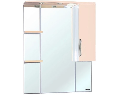 Зеркальный шкаф 75x100 см бежевый глянец/белый глянец R Bellezza Лагуна 4612112001071