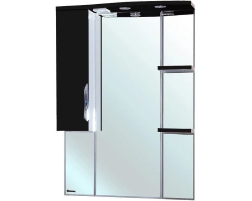 Зеркальный шкаф 75x100 см черный глянец/белый глянец L Bellezza Лагуна 4612112002047