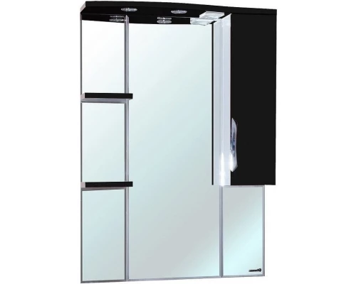 Зеркальный шкаф 75x100 см черный глянец/белый глянец R Bellezza Лагуна 4612112001040