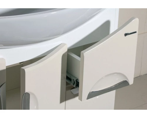 Тумба с раковиной белый глянец 76 см Bellezza Лагуна 4632112110016 + 4620008197470