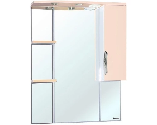 Зеркальный шкаф 82,5x100 см бежевый глянец/белый глянец R Bellezza Лагуна 4612114001079