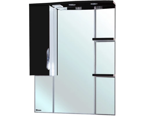 Зеркальный шкаф 82,5x100 см черный глянец/белый глянец L Bellezza Лагуна 4612114002045