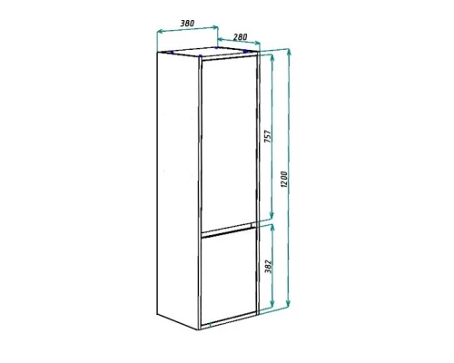 Пенал подвесной серебро R Bellezza Лоренцо 4629104181369