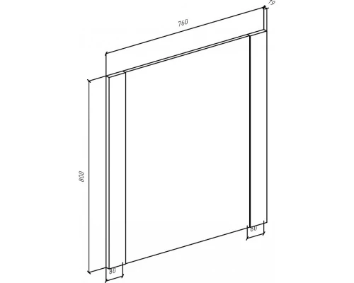 Зеркало 76x80 см серебро Bellezza Лоренцо 4619113000362