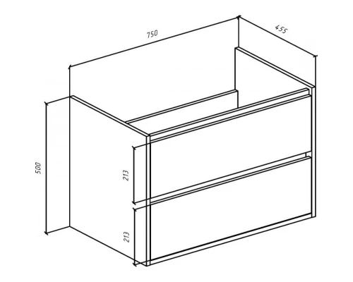 Тумба с раковиной серебро 77,6 см Bellezza Лоренцо 4639113270367 + 4660018640177