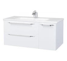 Тумба с раковиной белый глянец 100,4 см Bellezza Луиджи 4639217270010 + 4660018641235